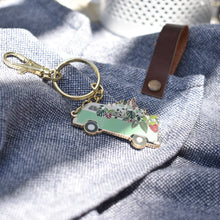 Load image into Gallery viewer, Plant Van Keychain - Botanical Keychain - Plant lover gifts