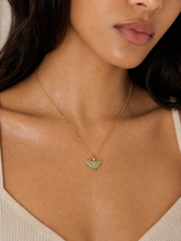 Load image into Gallery viewer, Luna Moth Necklace 18k Gold Plated, Lunar Moth