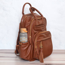 Load image into Gallery viewer, Grow with the Flow Glass Water Bottle with Bamboo Lid