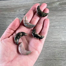 Load image into Gallery viewer, Gemstone Moons Assorted – 1 Inch Crescent Moon Carvings Assorted