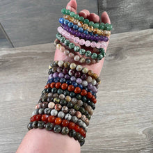Load image into Gallery viewer, Gemstone Beaded Stretch Bracelets 6mm Assorted
