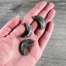 Load image into Gallery viewer, Gemstone Moons Assorted – 1 Inch Crescent Moon Carvings Assorted