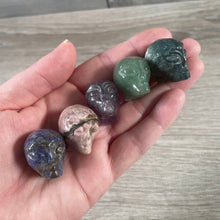 Load image into Gallery viewer, Assorted Gemstone Skull Figurines – Crystal Carvings