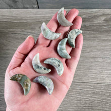 Load image into Gallery viewer, Gemstone Moons Assorted – 1 Inch Crescent Moon Carvings Assorted