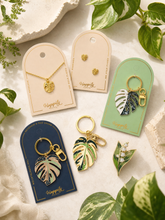 Load image into Gallery viewer, Monstera 'Deliciosa' Plant Lover Keychain, Plant Gifts