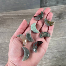 Load image into Gallery viewer, Gemstone Moons Assorted – 1 Inch Crescent Moon Carvings Assorted