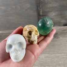 Load image into Gallery viewer, Assorted Gemstone Skull Figurines – Crystal Carvings
