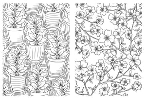 Life with Plants Coloring Book by Katie  Vaz