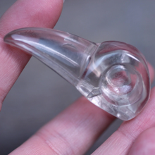 Load image into Gallery viewer, Gemstone Raven Skull Figurine Tiger Eye
