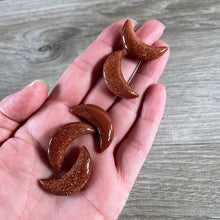 Load image into Gallery viewer, Gemstone Moons Assorted  – 1 Inch Crescent Moon Carvings Assorted
