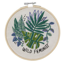 Load image into Gallery viewer, Wild Feminist DIY Embroidery Kit 8.5&quot; x 10&quot;
