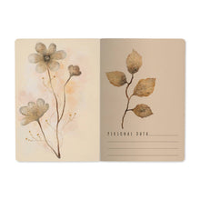 Load image into Gallery viewer, A5 Notebook -  Blush and Golden Flowers
