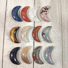 Load image into Gallery viewer, Gemstone Moons Assorted  – 1 Inch Crescent Moon Carvings Assorted
