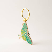 Load image into Gallery viewer, Luna Moth Bag Charm, Glow in the Dark, Fantasy Gift, Witchy 
