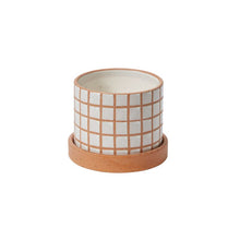 Load image into Gallery viewer, Pot: Gridline with Saucer 5.5 x 4.25

