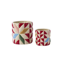Load image into Gallery viewer, Pot: Cozy Quilt 5"x 5"
