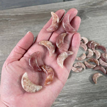 Load image into Gallery viewer, Gemstone Moons Assorted  – 1 Inch Crescent Moon Carvings Assorted
