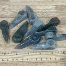 Load image into Gallery viewer, Gemstone Raven Skull Figurine Labradorite
