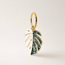 Load image into Gallery viewer, Monstera Albo Keychain &amp; Bag Charm, Plant Lover Gift

