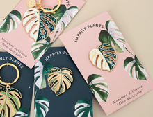 Load image into Gallery viewer, Monstera Thai Constellation Keychain Charm, Plant Lover Gift
