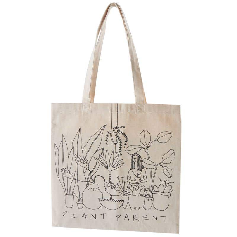 Tote: Plant Parent Print 15x15