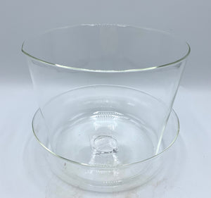 Pot: Glass with Saucer 4in and 6in