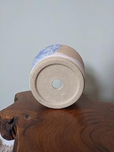 Pot: Locally Made | Blue Speckle Pot #6: 7.25in x4.75in